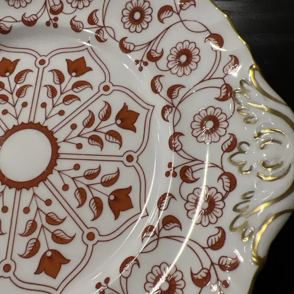 Royal Crown Derby Rougemont Dessert Sandwich Cake Plate Discontinued EUC